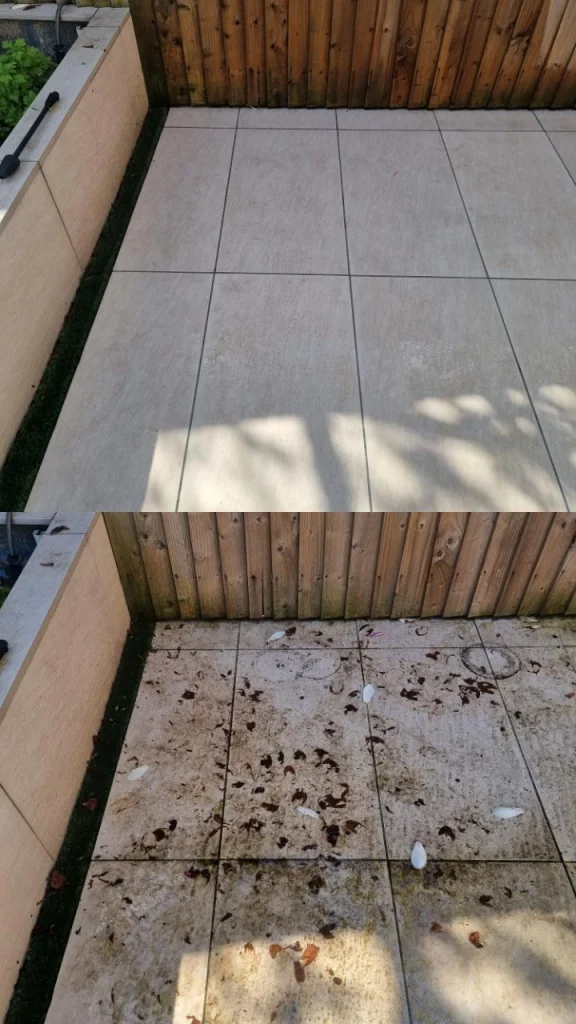 Porcelain Patio Before vs After 2